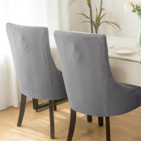 Funda elástica para silla de comedor, fundas para sillas de LICRA Jacquard, respaldo alto elástico, sillones inclinados, para cocina de Hotel, 1 ud. - details 32