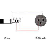 Cable de audio auxiliar DREMAKE XLR a 3.5mm desequilibrado, adaptador de 3.5mm (1/8 pulgadas) macho a XLR macho de 3 pines, cable de audio para PC, teléfonos y amplificadores. - details 6