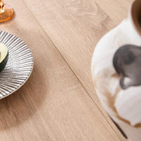 EGOONM Mesa de Comedor Redonda Mesa Nórdica para 4~6 Personas, Mesa de Comedor Circular con Base de Madera, Mesa de Comedor de Cocina Φ120cm - details 8