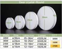 Lámpara de techo Led redonda con marco plateado, iluminación de brillo blanco Natural, 24W, 36W, 48W, luces de techo para decoración de dormitorio y sala de estar - details 5