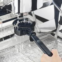 Cepillo de limpieza creativo para máquina de café, limpiador de cabezal de elaboración, molinillo de café, herramienta de limpieza con Mini cuchara, accesorios de café de 51/58mm - details 1