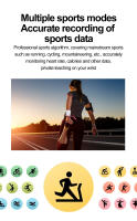 2025 Nuevo VE31 Smartwatch SOS Llamada de emergencia ECG Temperatura Detección de frecuencia cardíaca Asistente de voz Modo deportivo Compatible con Android IOS Bluetooth Smartwatch - details 21
