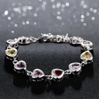 925 Sterling Silver Elegant Charm Bracelets Chain Beautiful Crystal Stone Drop Jewelry Fashion For Women Wedding Lady Cute - details 3