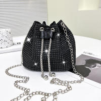 Bolsos cruzados con forma de cubo de diamantes de imitación para mujer, bolsos de hombro brillantes, bolsos de cadena, bolsos de almacenamiento de fiesta de noche - details 15