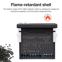 Controlador de temperatura y humedad ZL-7801A, incubadora, termómetro Digital, higrómetro, temperatura y humedad con Sensor para almacenamiento de incubación - details 6