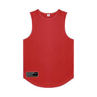 Summer Men's Trendy Brand Printed Gym Sports Bodybuilding Fitness Loose Mesh Quick-drying Workout Sleeveless Shirt - details 19