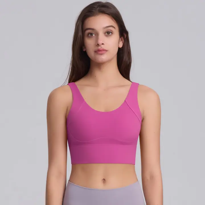 Hamidou-Sujetador de Yoga para mujer, Top corto de Fitness, sujetadores deportivos a prueba de golpes, gimnasio sin costuras, Sujetador deportivo de alto impacto, antisudor, Fitness, sin costuras - 1