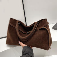 Bolsos de mano de gamuza sintética para mujer, carteras de diseñador de lujo, monederos Vintage, hebilla de cinturón, gran capacidad, axilas, hombro, 2024 - details 22