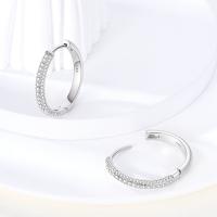Gran oferta 2025 pendientes de aro con circonita brillante estrella luna sol pendientes redondos circulares de plata 925 para mujer joyería de compromiso de boda - details 7