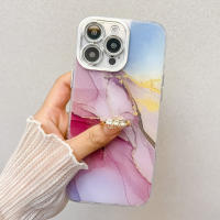 Funda de lujo con marco chapado y pintado de mármol IMD para iPhone 16 Pro Max 15 Pro 14 Pro - details 6
