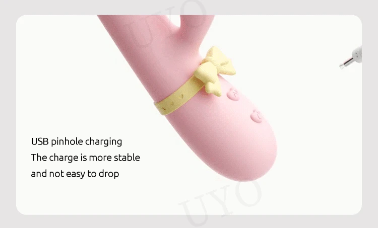 Vibrador para mujer juguete sexual conejo de silicona vibrador USB recargable impermeable estimulador del punto G estimulador del clítoris UYO - details 23