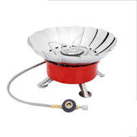 Mini calentador portátil para exteriores, quemador de loto para acampar, cocina, calefacción, conector plegable, tarjeta, estufa de gas a prueba de viento - details 8