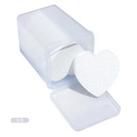 Limpiador de Esmalte de Uñas 200pcs Almohadillas de Algodón Corazón Papel Trapo Removedor de Pegamento de Pestañas Herramientas de Limpieza de Manicura - details 4