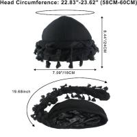 Gorra de Algodón con Flequillo Tejido Estilo Punk para Hombres Gorra de Cabeza de Color Sólido - details 2