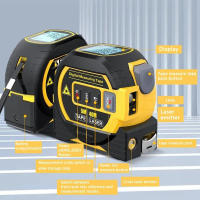Cinta métrica láser de 40M/60M, cinta métrica Digital 3 en 1, telémetro láser de alta precisión, cinta métrica de acero de alta elasticidad - details 0