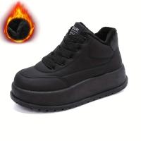Women Solid Color Soft Soled Thickened Warm Sneakers Trendy And Comfortable Versatile Height Increasing Soled Sports Shoes - details 4