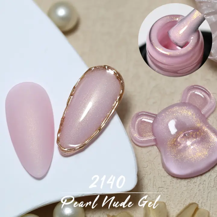 Parkson-Gel de uñas con efecto de concha brillante, 10 colores, brillo, perla, manicura, Gel de Color UV, 10ml - 1