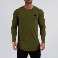 Muscleguys Autunm Cotton Fashion Full Sleeve T-shirt Men Spring Slim Fit Tshirts Male Gym Bodybuilding Shirts For Man Sportswear - details 8