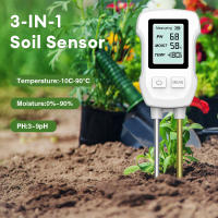 Probador de suelo 3 en 1, pantalla LCD, medidor de temperatura de humedad del PH del suelo, Detector de suelo portátil con retroiluminación para plantas de flores y jardín - details 0