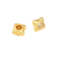 Cuentas de ojo de libélula de latón de Color dorado de 18K con patrón, cuentas espaciadoras de barril de bola redonda, fabricación de joyería, accesorios de pulseras Diy - details 40