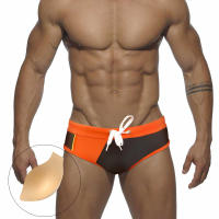 Jessborn-Calzoncillos de baño con copa para hombre, bañador de color tridimensional, pantalones cortos de natación a juego, traje de baño para adultos, playa, primavera caliente - details 0