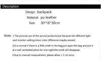 Mochila de viaje para mujer impermeable de cuero PU con bolsillos múltiples bolsa escolar casual para niñas adolescentes - details 0