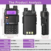 Baofeng-walkie-talkie UV 5R de doble banda, 5W, 8W, Radio bidireccional, Vhf, Uhf, Radio FM, transceptor de mano para caza, 16KM - details 2