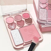 Paleta de Sombras de Ojos en Forma de Corazón 8 Colores de Brillo Perlado - details 0