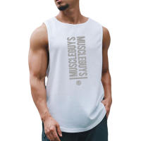 Gym Absorb Sweat Singlet Summer Breathable Sleeveless Quick Dry Vest Casual Fashion Print Shirt Men Workout Muscle Mesh Tank Top - details 8