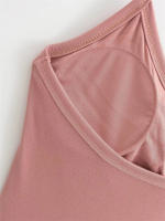 V-neck halter neck bust pad suspender dress feminine outer wear slim stretch bottoming long skirt - details 8