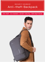 Mochila para Hombres Kingsons con Carga USB y Funcionalidad de Moda Resistente a la Fraudulencia para Laptops de 13 a 15 Pulgadas - details 1