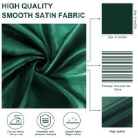 Servilleta de satén de 30cm x 30cm, decoración de mesa para servir, toalla de cena para fiesta de boda, hogar, Hotel, decoración navideña, servilletas de mesa, color verde, 6 uds. - details 3