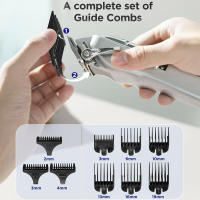 Limural-cortadora de pelo eléctrica para hombres, profesional, inalámbrica, recargable, con pantalla LED, caja de Metal - details 5