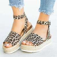 Summer Sandals Women Wedges Shoes Ladies Platform Sandals Fashion Ladies Casual Girls Slip on Ankle Strap Flats Plus Size - details 12