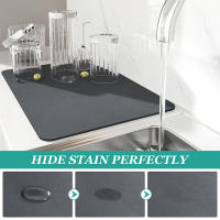 Estera grande superabsorbente para cocina, tapete de drenaje para platos de café, estera de secado, almohadilla de drenaje para baño de secado rápido, mantel individual para grifo de cocina - details 4