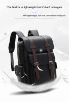 Nuevas mochilas con hebilla de cinturón, bolsos casuales retro británicos, mochilas de cuero PU suave, bolsos de viaje de gran capacidad para salir, mochilas escolares unisex para estudiantes - details 9
