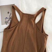 Top de Tanque Irregular para Mujer Verano Cuello Redondo, Sin Mangas, Camisola Básica Suelta - details 10