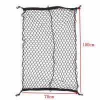 Bolsa Organizadora de Maletero de Coche en Nylon Negro con 4 Gancho Red de Malla para Almacenamiento de Equipaje - details 1