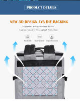 Mochila KAKA de 40L para Hombres Bolsa para Portátil de 15.6 Mochila Deportiva de Viaje para Zapatos y Fitness Para Mujeres y Adolescentes Mochila Escolar - details 11