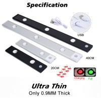 Luz LED nocturna con Sensor de movimiento, iluminación magnética para armario, cocina, decoración de habitación, atenuación de carga - details 1