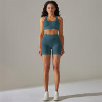 Conjunto de Yoga para Mujer Ropa Deportiva sin Costuras para Gimnasio Traje de Fitness con Sujetador Deportivo de Manga Larga Leggings de Cintura Alta Tracksuit Adecuado para Primavera/Verano Material de Poliéster y Elastano - details 18