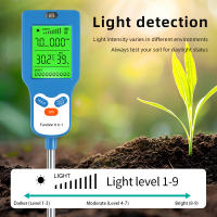 Medidor de suelo 6 en 1 giratorio 90 °   Detector de PH del suelo LCD fertilidad pH temperatura humedad luz prueba de humedad planta jardín granja analizador de suelo - details 2
