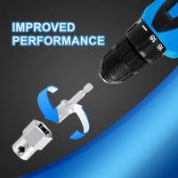 Adaptador de taladro inalámbrico con manivela para gato de remolque de viento superior con broca adaptadora de enchufe de 1/2 pulgada - details 8
