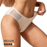 Ropa interior menstrual femenina de 4 capas de gran tamaño con absorción de flujo pesado, ropa interior fisiológica a prueba de fugas, 1 pieza. - details 14
