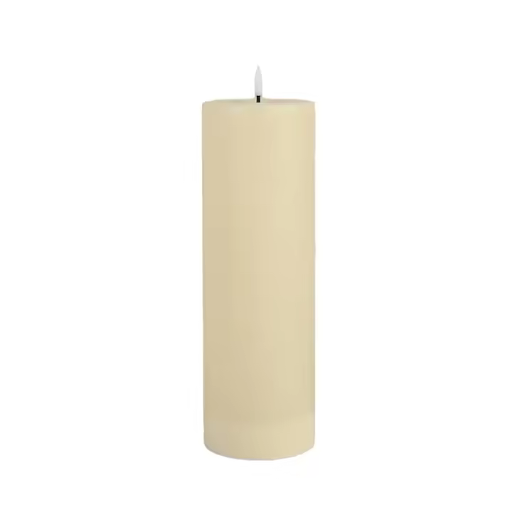 Vela de pilar parpadeante a prueba de agua Cera sin llama de plástico y temporizador de ciclo Control remoto, lámpara de ventana que funciona con pilas Grasa Decoraciones de iluminación de pilar para exteriores - 1