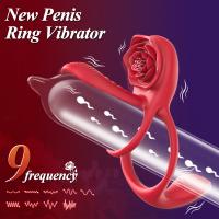 Anillo vibrador para pene Rose con 10 vibraciones, estimulador de clítoris y punto G, juguete sexual para parejas adultas, para hombres. - details 15