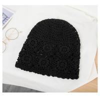 Popular hermosa mujer verano algodón crochet Slouchy Beanie sombrero hecho a mano recorte de punto verano Floral calavera gorra - details 10