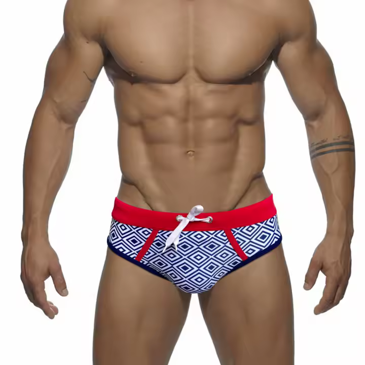 Jessborn calzoncillos de natación para hombre, bañador de entrenamiento, pantalones cortos tridimensionales, Copa anti-bochorno, Playa - 1