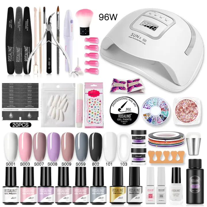 ROSALIND-Conjunto de esmaltes en Gel para uñas, herramientas de manicura, conjunto completo, para Semi permanente, necesita UV LED - 1