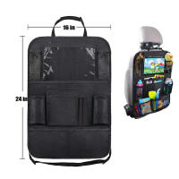 Organizador de Asiento Trasero de Coche con Pantalla Táctil Soporte para Tableta + 9 Bolsillos Protectores de Asiento para Niños y Niñas - details 13